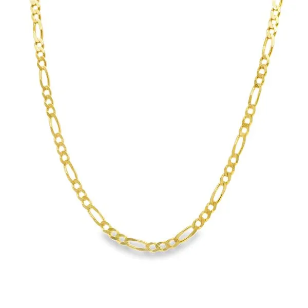 Estate 14K Yellow Gold Figaro Chain Necklace 18