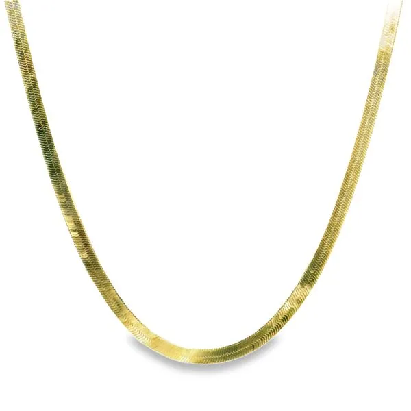 14K Yellow Gold Herringbone Chain 18