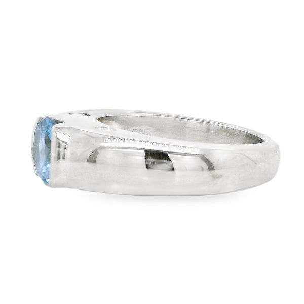 Estate 14K White Gold Blue Topaz an Diamond Fashion Ring Image 2 Koerbers Fine Jewelry Inc New Albany, IN