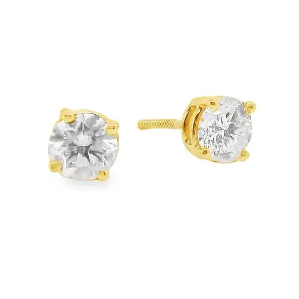 Estate 14K Yellow Gold Diamond Stud Earrings Koerbers Fine Jewelry Inc New Albany, IN