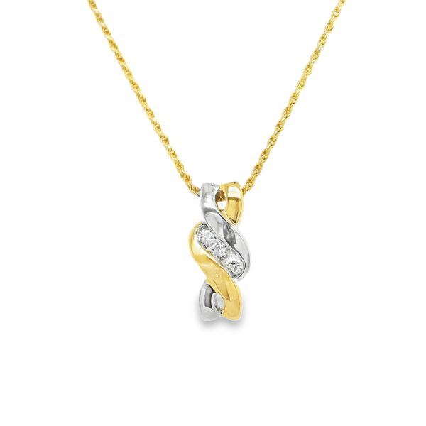 Estate 14K 2-Tone White and Yellow Gold Diamond Necklace Koerbers Fine Jewelry Inc New Albany, IN