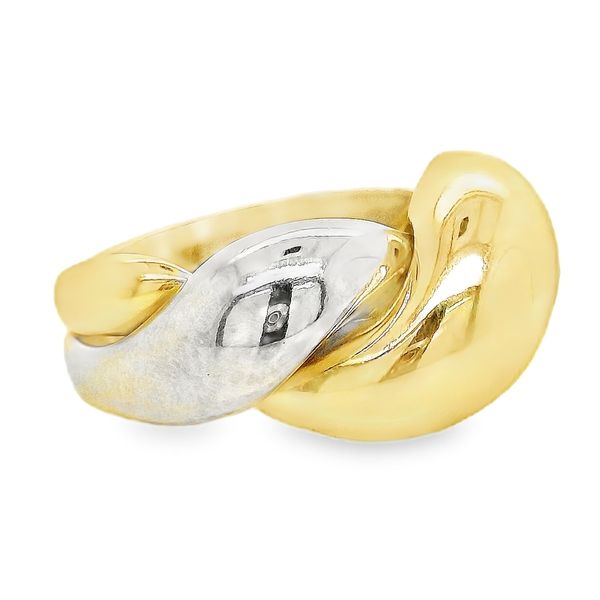 Estate 14K Yellow and White Gold High-PolishTwisted Band Image 2 Koerbers Fine Jewelry Inc New Albany, IN