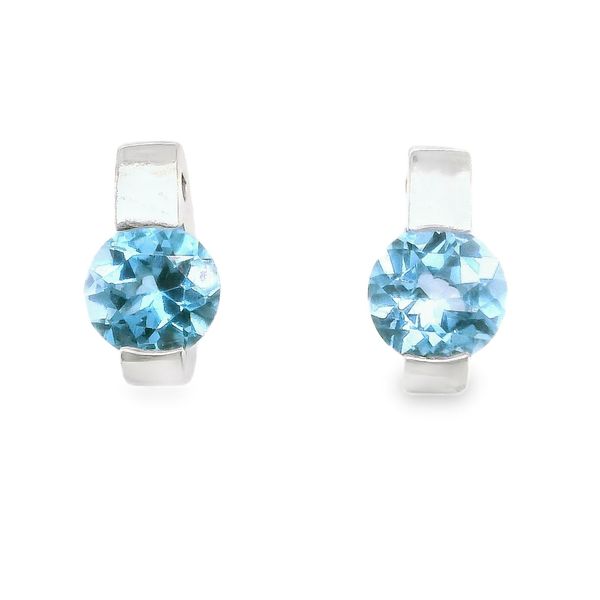Estate 14K White Gold Blue Topaz Studs Koerbers Fine Jewelry Inc New Albany, IN