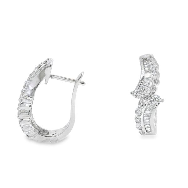 Estate 14K White Gold Diamond Hoops Koerbers Fine Jewelry Inc New Albany, IN