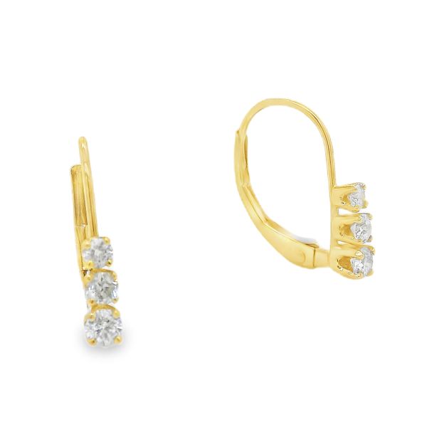 Estate 14K Yellow Gold Small Diamond Earrings Koerbers Fine Jewelry Inc New Albany, IN