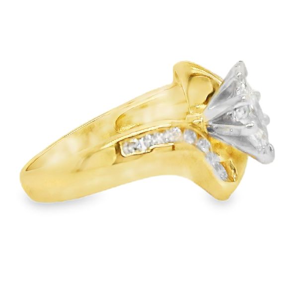 Estate 14K 2-Tone White and Yellow Gold Free Form Fashion Ring Image 2 Koerbers Fine Jewelry Inc New Albany, IN