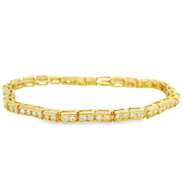 Estate 14K Yellow Gold Channel Set Diamond Tennis Bracelet Koerbers Fine Jewelry Inc New Albany, IN