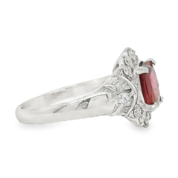 Estate Platinum Ruby Fashion Ring Image 2 Koerbers Fine Jewelry Inc New Albany, IN