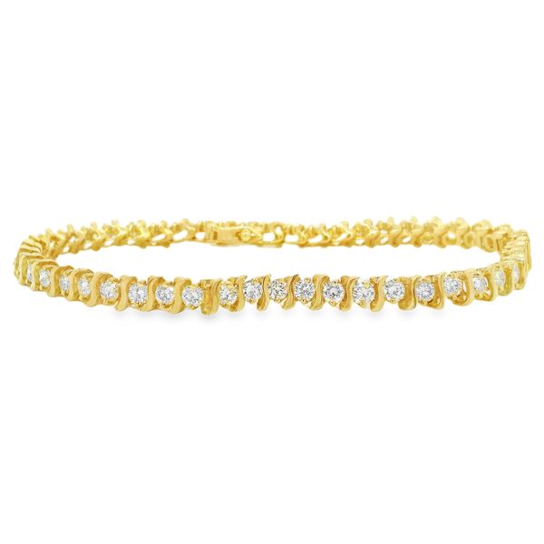 Estate 14K Yellow Gold Diamond Tennis Bracelet 3.00 CTW Koerbers Fine Jewelry Inc New Albany, IN