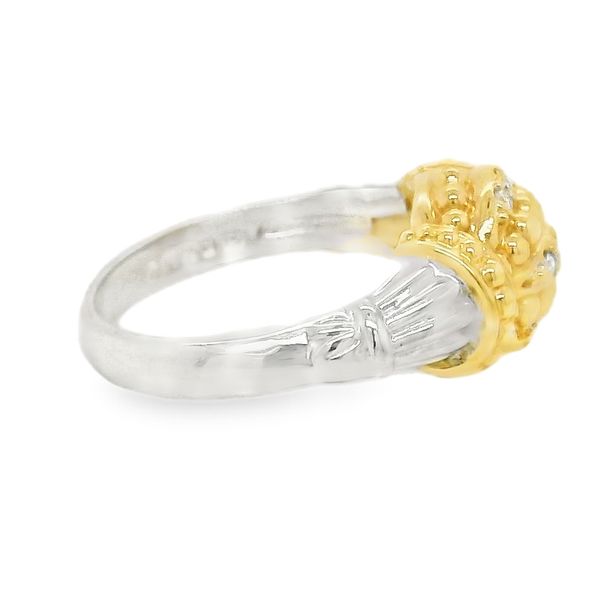 Estate 14K Yellow Gold & Sterling Silver Vahan Diamond Fashion Ring Image 2 Koerbers Fine Jewelry Inc New Albany, IN