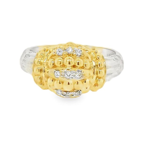 Estate 14K Yellow Gold & Sterling Silver Vahan Diamond Fashion Ring Koerbers Fine Jewelry Inc New Albany, IN