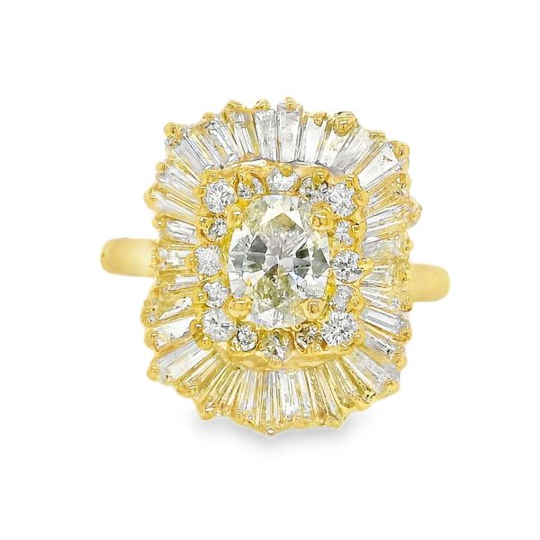 Estate 14K Yellow Gold Diamond Ballerina Fashion Ring Koerbers Fine Jewelry Inc New Albany, IN
