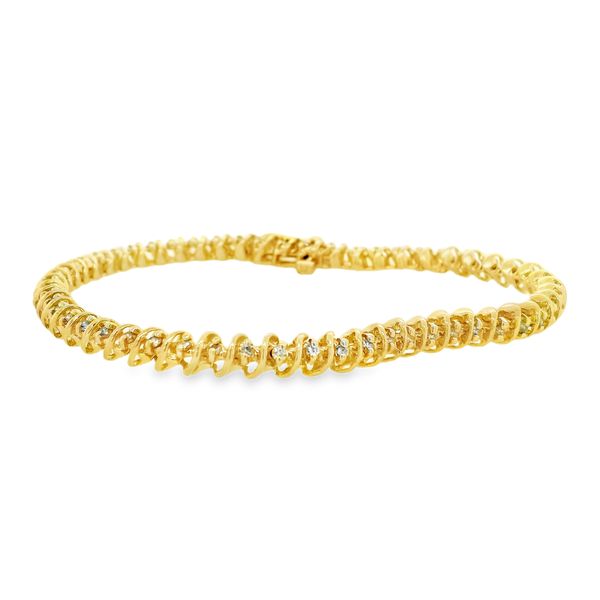 Estate 14K Yellow Gold Diamond Tennis Bracelet Koerbers Fine Jewelry Inc New Albany, IN