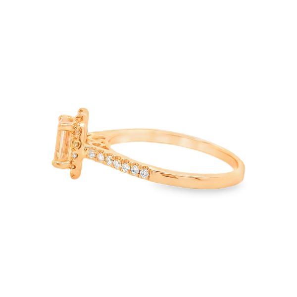 Estate 14K Rose Gold Morganite and Diamond Ring Image 2 Koerbers Fine Jewelry Inc New Albany, IN
