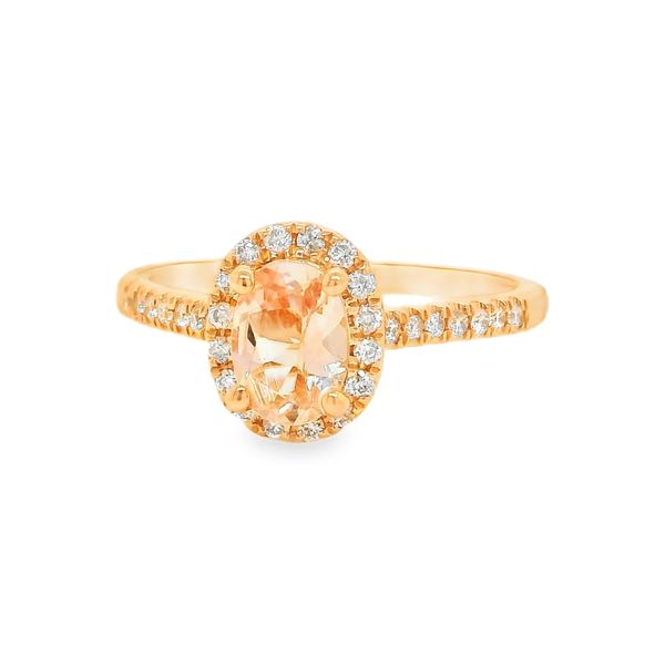 Estate 14K Rose Gold Morganite and Diamond Ring Koerbers Fine Jewelry Inc New Albany, IN