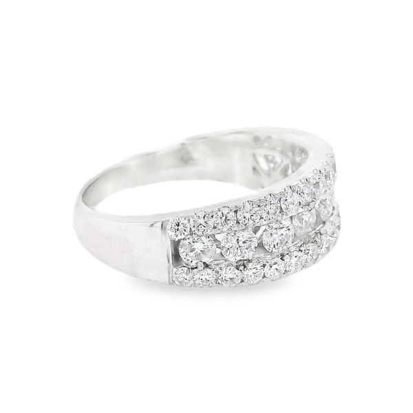 Estate 14K White Gold Three Row Diamond Fashion Ring Image 2 Koerbers Fine Jewelry Inc New Albany, IN