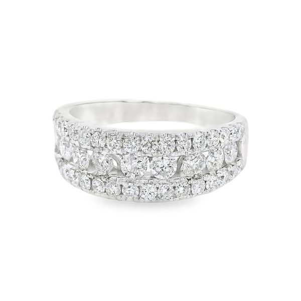 Estate 14K White Gold Three Row Diamond Fashion Ring Koerbers Fine Jewelry Inc New Albany, IN