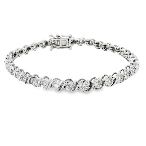 Estate 10K White Gold Diamond Tennis Bracelet Koerbers Fine Jewelry Inc New Albany, IN