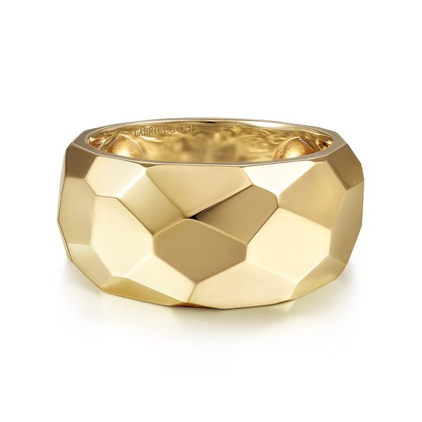 Estate 14K Yellow Gold Hammered Puff Ring Koerbers Fine Jewelry Inc New Albany, IN