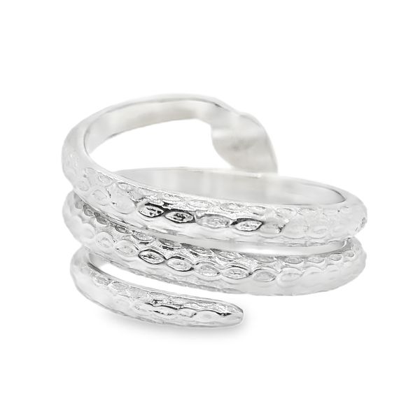 Estate Platinum Snake Cocktail Ring with Brilliant Cut Diamonds Image 3 Koerbers Fine Jewelry Inc New Albany, IN