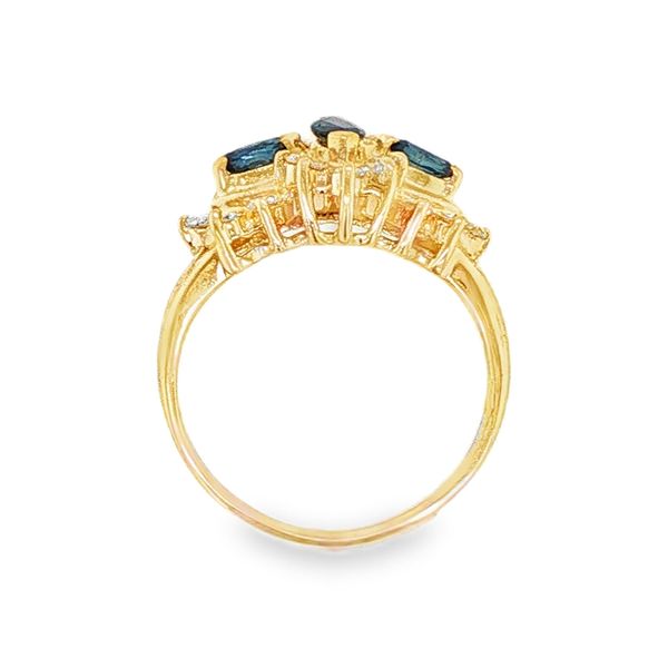 Estate 14K Yellow Gold Sapphire and Diamond Fashion Ring Image 3 Koerbers Fine Jewelry Inc New Albany, IN