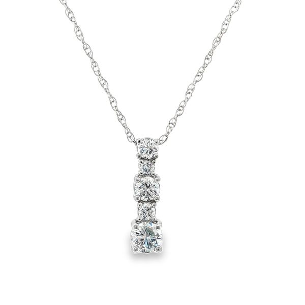 14K White Gold 5 Stone Pendant Koerbers Fine Jewelry Inc New Albany, IN