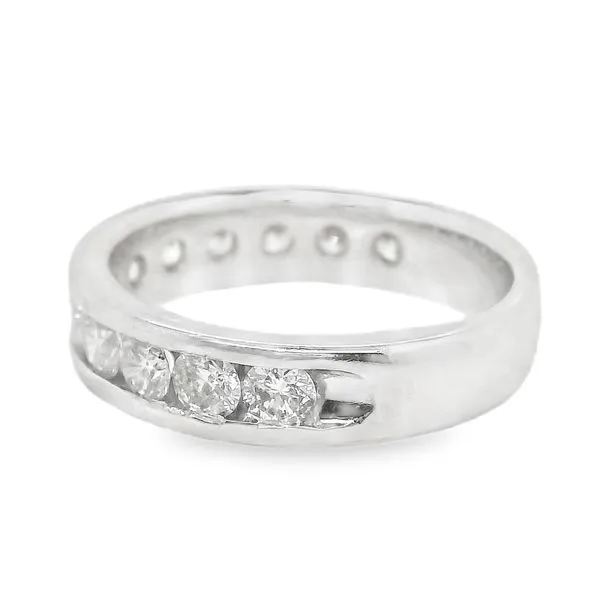 Estate 14K White Gold Diamond Wedding Band Image 3 Koerbers Fine Jewelry Inc New Albany, IN