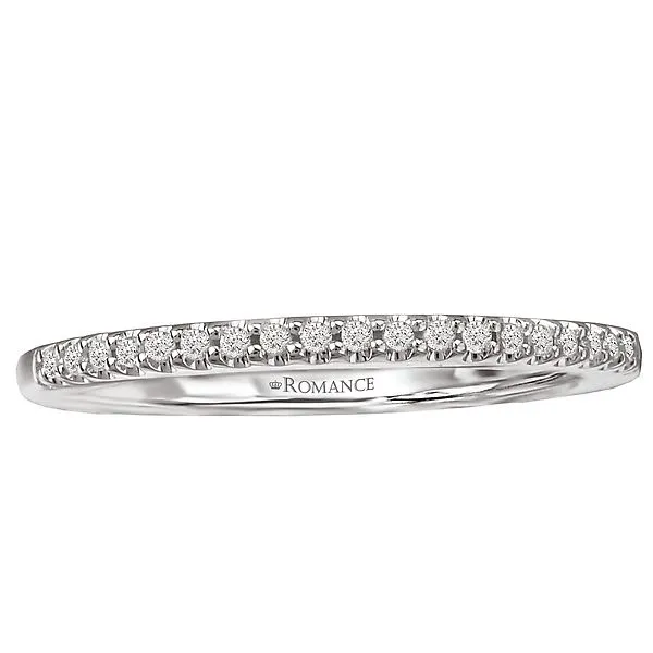 Estate 14K White Gold Shared Prong Diamond Wedding Band Image 2 Koerbers Fine Jewelry Inc New Albany, IN