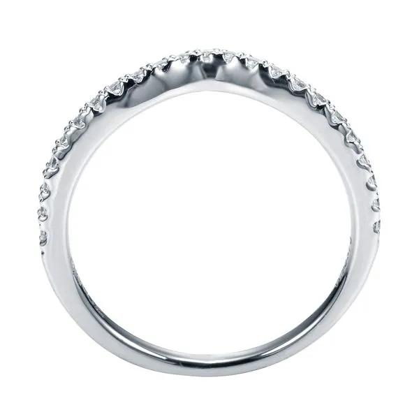 Estate 14K White Gold Diamond Contoured Prong Set Wedding Band Image 2 Koerbers Fine Jewelry Inc New Albany, IN