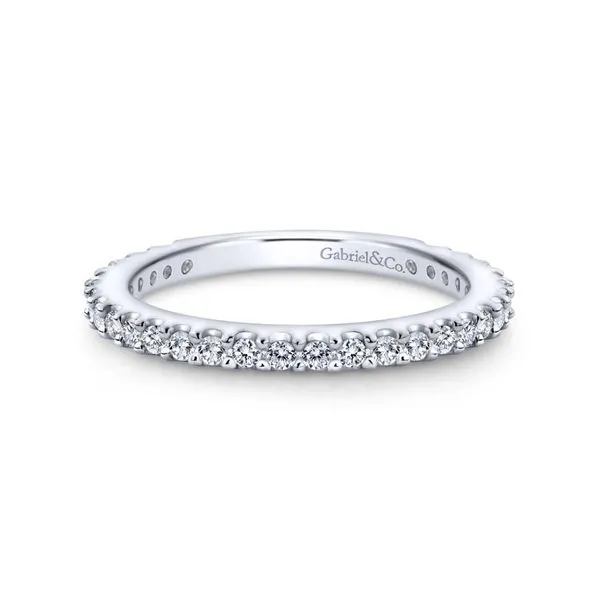 Estate 14K White Gold Shared Prong Diamond Wedding Band Koerbers Fine Jewelry Inc New Albany, IN