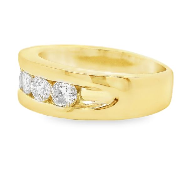 Estate 14K Yellow Gold Diamond Mens Band Image 2 Koerbers Fine Jewelry Inc New Albany, IN