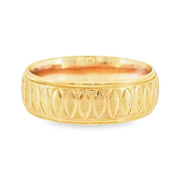 Estate 14K Yellow Gold Carved Gents Band Koerbers Fine Jewelry Inc New Albany, IN