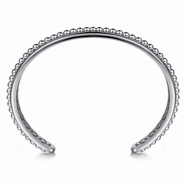Sterling Silver Open Cuff Bracelet with Bujukan Center Image 3 Koerbers Fine Jewelry Inc New Albany, IN