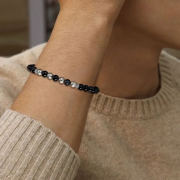 Sterling Silver and Onyx Bujukan Bracelet Image 3 Koerbers Fine Jewelry Inc New Albany, IN