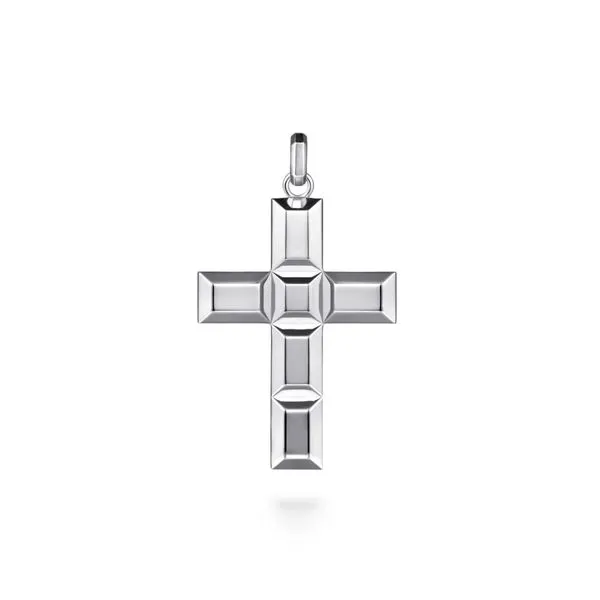 Sterling Silver Rectangular Station Cross Pendant Koerbers Fine Jewelry Inc New Albany, IN