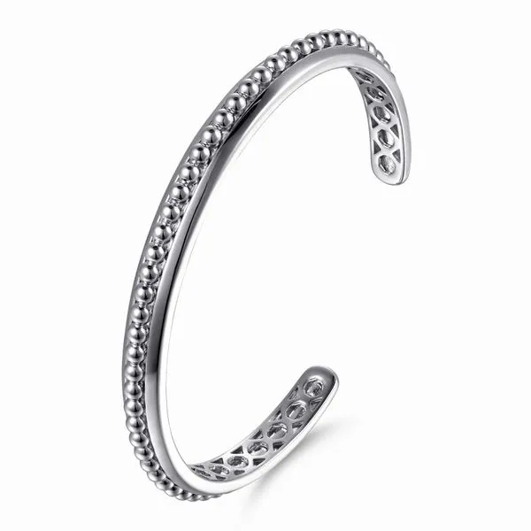 Sterling Silver Open Cuff Bracelet with Bujukan Center Image 2 Koerbers Fine Jewelry Inc New Albany, IN