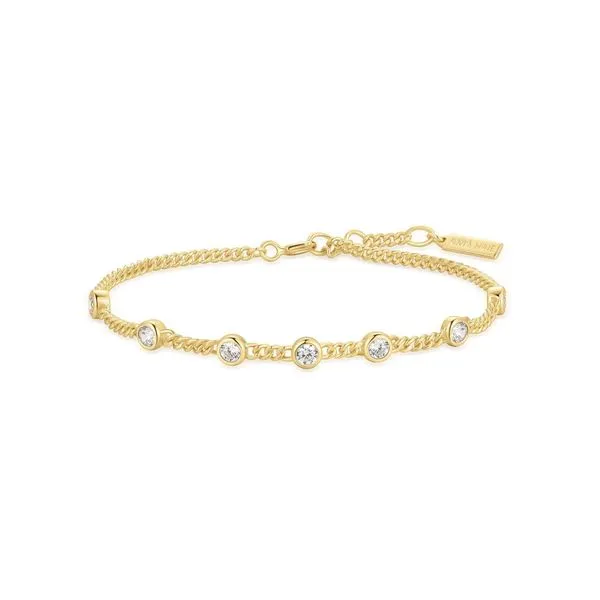 Gold Multi Station Round Stone Chain Bracelet Koerbers Fine Jewelry Inc New Albany, IN
