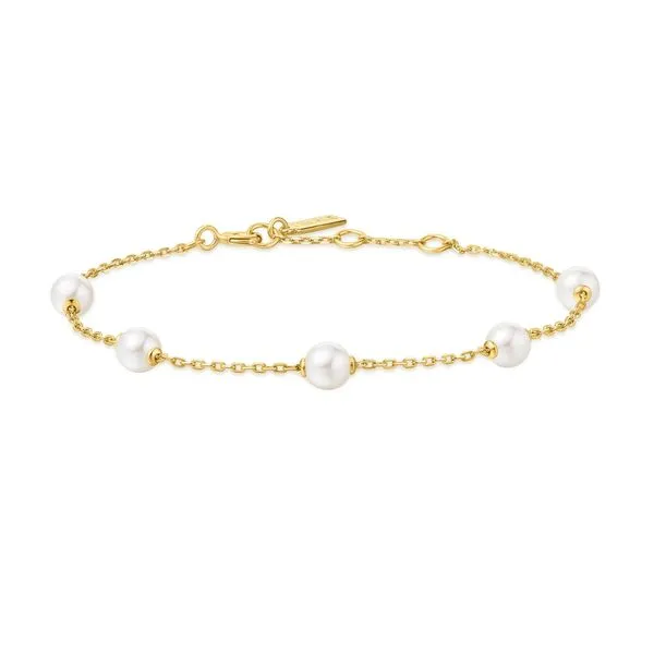 Gold Shell Pearl Station Bracelet Koerbers Fine Jewelry Inc New Albany, IN