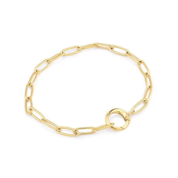 Gold Link Charm Chain Connector Bracelet Koerbers Fine Jewelry Inc New Albany, IN