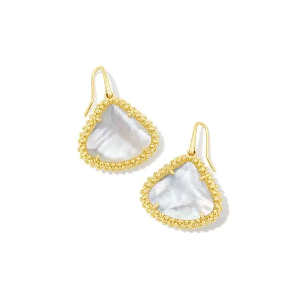 Framed Kendall Large Drop Earrings Gold Ivory Mother Of Pearl Koerbers Fine Jewelry Inc New Albany, IN