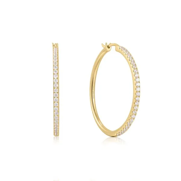 Gold Pave Hoop Earrings Koerbers Fine Jewelry Inc New Albany, IN