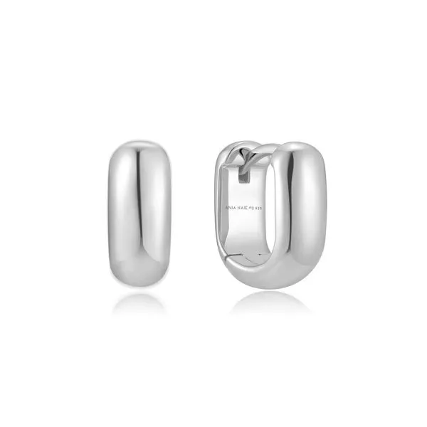 Silver Mini U-shaped Huggie Hoop Earrings Koerbers Fine Jewelry Inc New Albany, IN