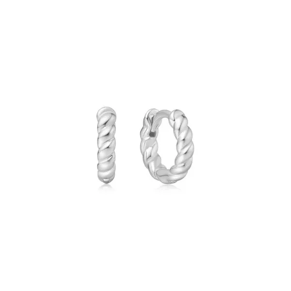 Silver Texture Small Huggie Hoop Earrings Koerbers Fine Jewelry Inc New Albany, IN
