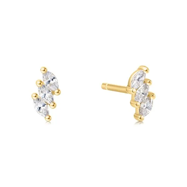 Gold Triple Marquise Stud Earrings Koerbers Fine Jewelry Inc New Albany, IN