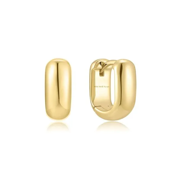 Gold Mini U-Shaped Huggie Hoop Earrings Koerbers Fine Jewelry Inc New Albany, IN