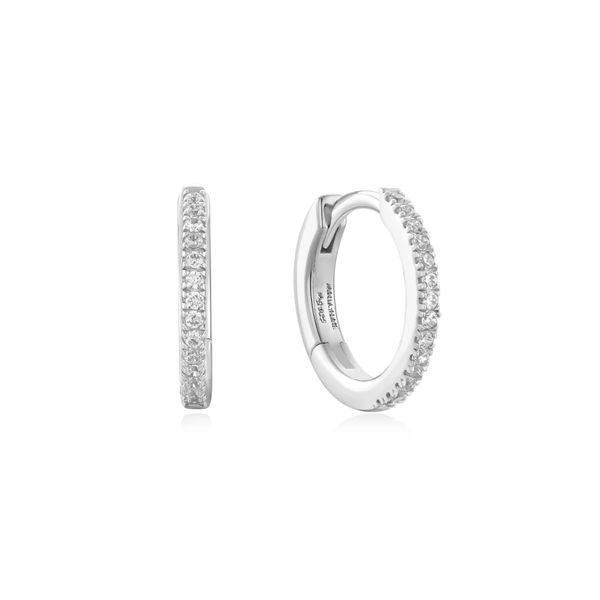 Silver Classic Pavé Huggies Koerbers Fine Jewelry Inc New Albany, IN