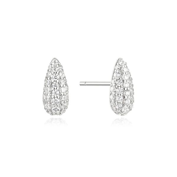 Silver Pavé Dome Stud Earrings Koerbers Fine Jewelry Inc New Albany, IN