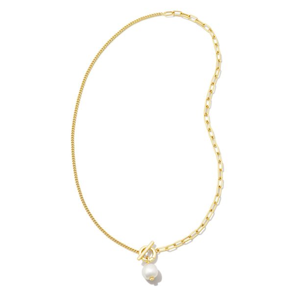 Leighton Pearl Chain Necklace Gold White Pearl Image 2 Koerbers Fine Jewelry Inc New Albany, IN