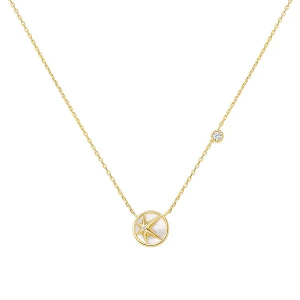 Gold Starry Mother of Pearl Necklace Koerbers Fine Jewelry Inc New Albany, IN