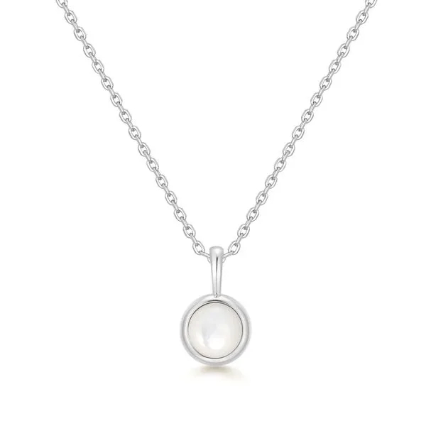 Silver Mother of Pearl Pendant Necklace Koerbers Fine Jewelry Inc New Albany, IN